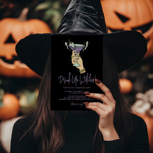 Spooky Witchy Cocktail Halloween fest Inbjudningar