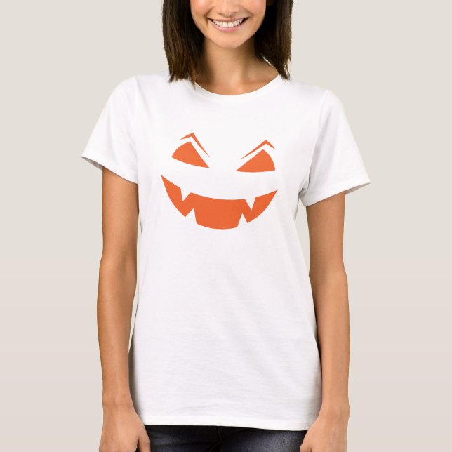 Spooky Women Jack o lantern Halloween T-Shirt (Framsida)