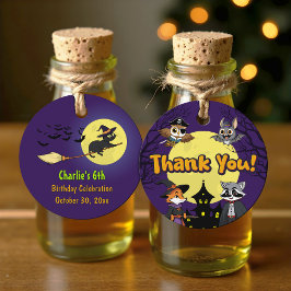 Spooky Woodland Animals in Costume Cute Tack Gåvor Etiketter