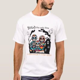Spooky Yoga Skeleton Family T Shirt