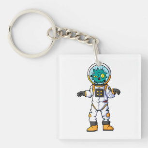 spooky zombie astronaut tecknade figurer