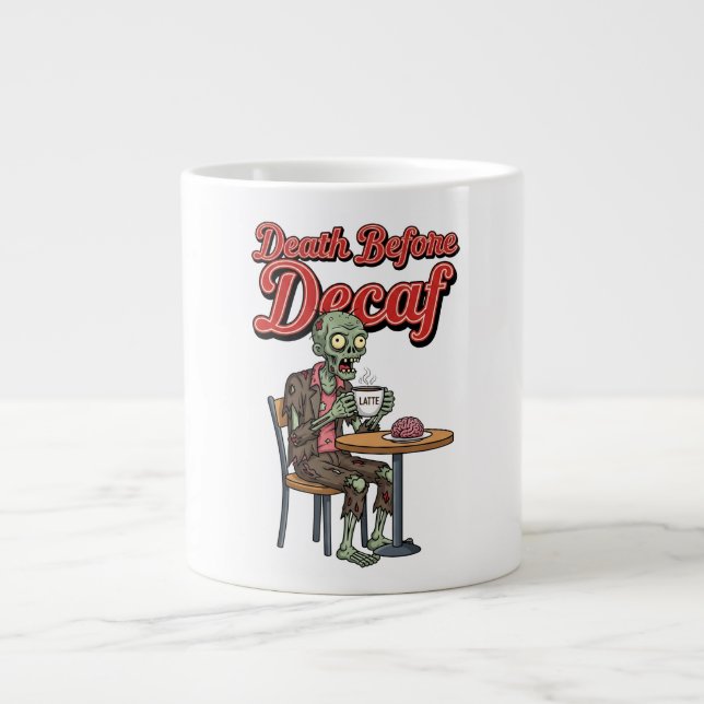Spooky Zombie Coffee Älskare Halloween Jumbo Mugg (Framsidan)
