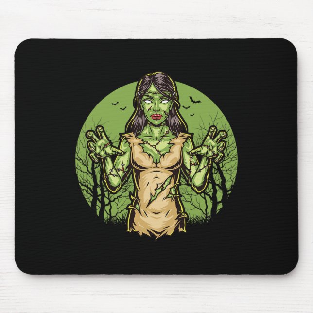 Spooky Zombie Funny Halloween Scary Zombie Hallowe Musmatta (Framsidan)