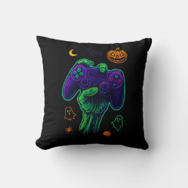 Spooky Zombie Gamer Halloween Dekorativ kudde