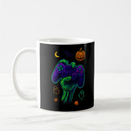 Spooky Zombie Gamer Halloween Dekorativ kudde Kaffemugg