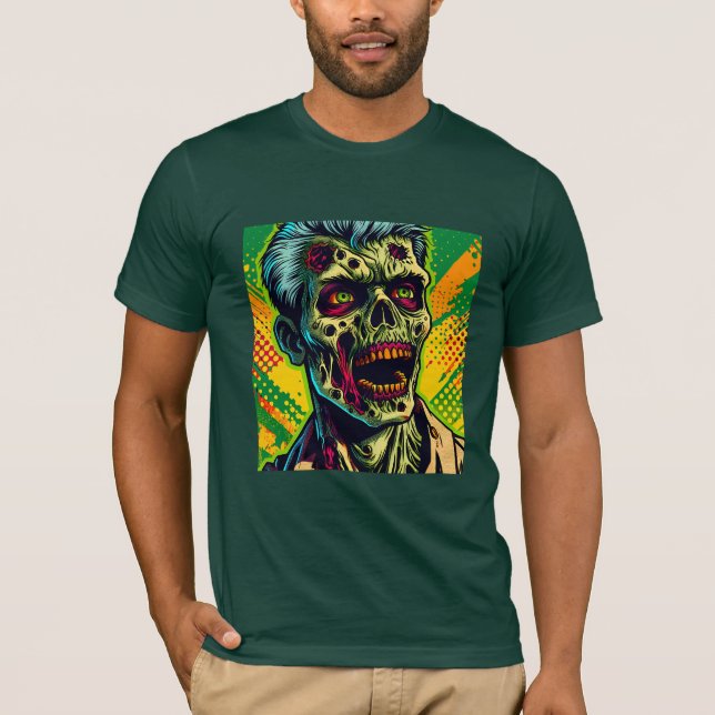 Spooky Zombie Halloween fest T Shirt (Framsida)