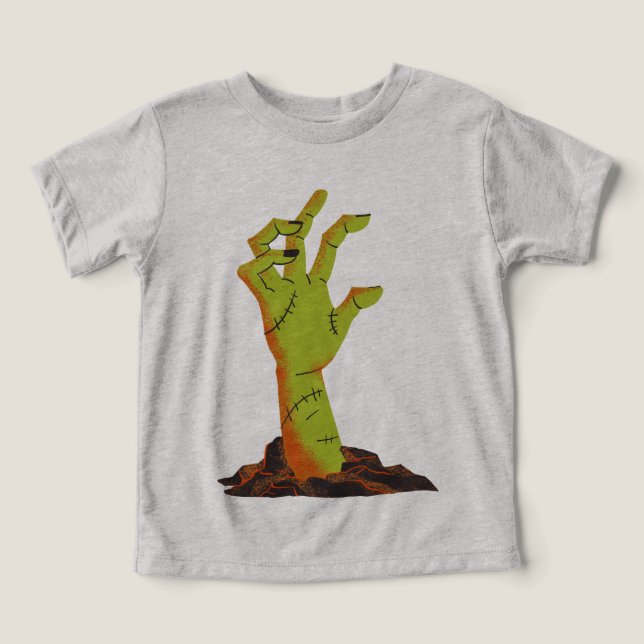 Spooky Zombie Hand T Shirt (Design Framsida)