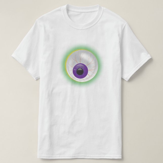 Spooky Zombie Monster Eyeball Halloween öga T-shirt (Design framsida)