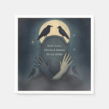 Spooky Zombie Romantik Bröllop Napkins