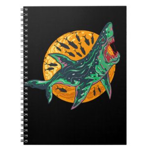Spooky Zombie Shark Halloween Sea Creature Anteckningsbok