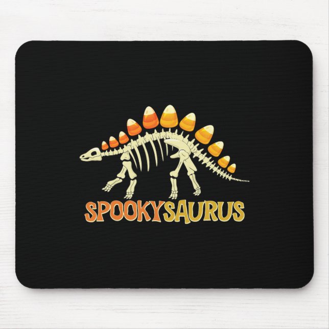 Spookysaurus Candy Corn Dinosaur Skelett Glad Ha Musmatta (Framsidan)