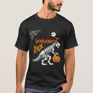 Spookysaurus Rex Halloween T-Rex Skeleton T Shirt