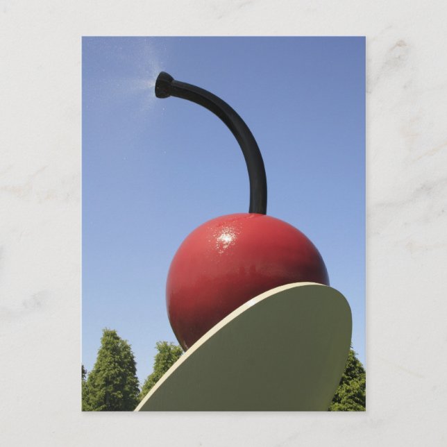 Spoon och Cherry Spraying Vykort (Framsida)