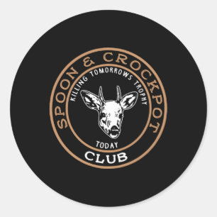 Spoon och Crock Po Ing Morgondagens trofi Runt Klistermärke