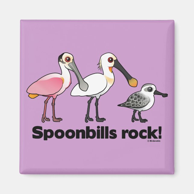 Spoonbill Sten! Magnet (Framsidan)