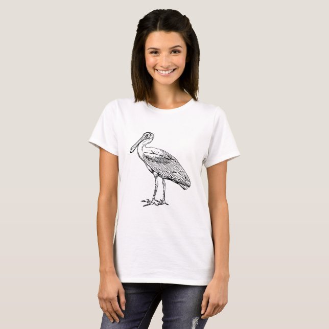 Spoonbill T Shirt (Hel framsida)
