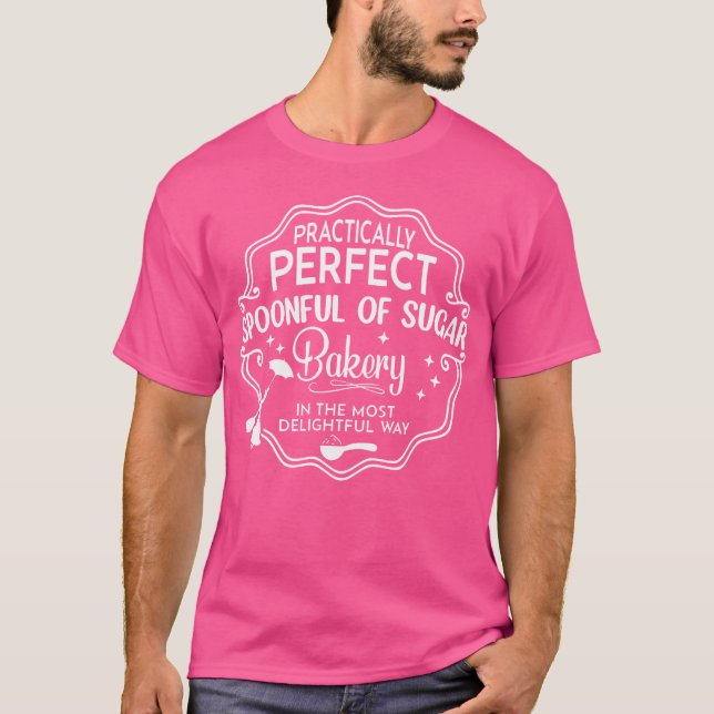 Spoonful Of Sugar Practically Perfect Magical Flyi T Shirt (Framsida)