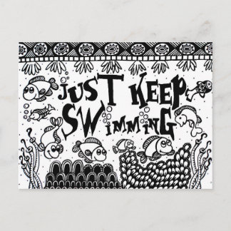 Spoonie-Just Behålla Swimming-Chronic Sjukdom Vykort