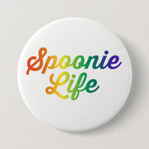 Spoonie liv knäppas (regnbågen) knapp