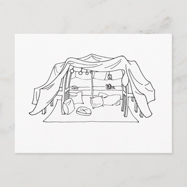 Spoonie-Pillow/Blanket Fort-Chronic Sjukdom Vykort (Framsida)