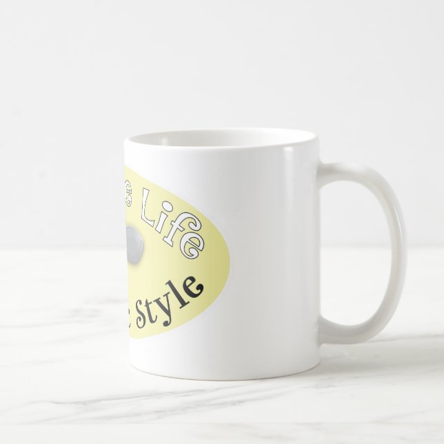 Spoonie Stil - Mjuk Gult Kaffemugg (Höger)