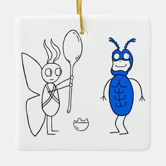 SPOOOOOONNNN är för stort Julgransprydnad Keramik (Framsida)