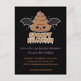 Spoopy Halloween Kawaii Birthday Vykort