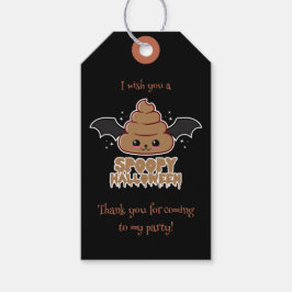 Spoopy Halloween Kawaii Presentetikett
