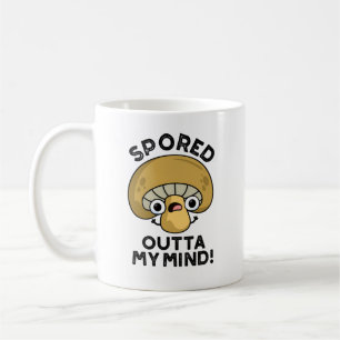 Spored out my Mind Funny Bored Mushroom Pun Kaffemugg