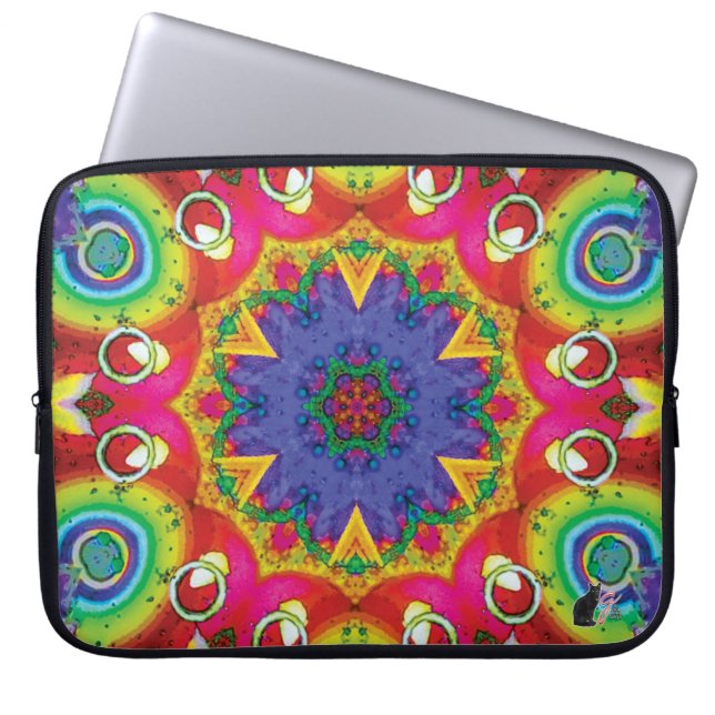 Spores Kaleidoscope Laptop Fodral (Framsidan)
