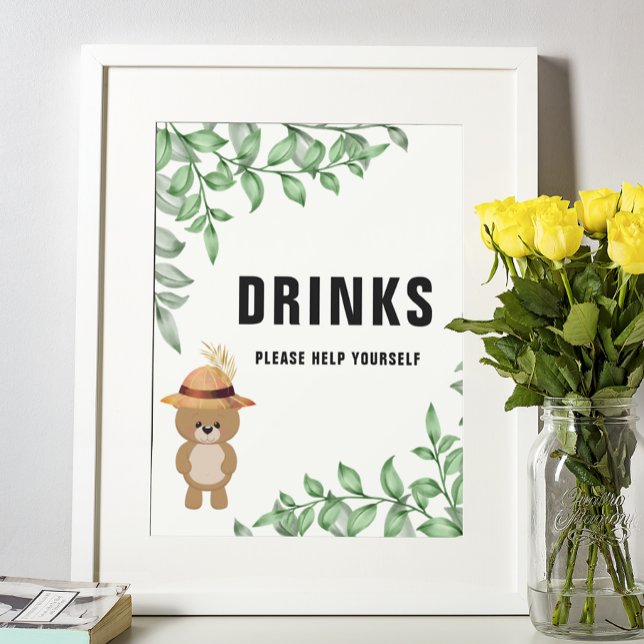 Spöret i Wood Drinks Baby Shower Poster (Skapare uppladdad)