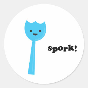 Spork! Runt Klistermärke
