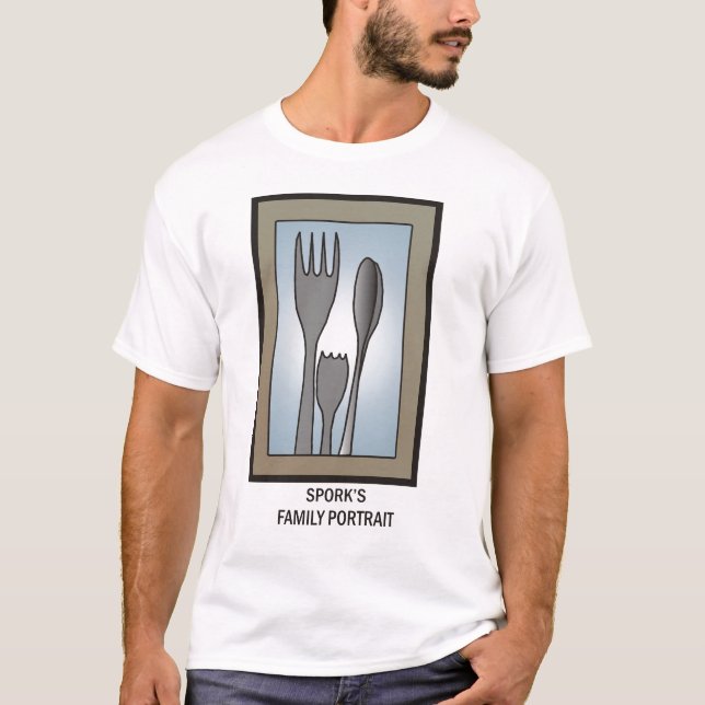 Sporks familjporträtt t-shirt (Framsida)