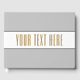 Sporlight Grått White Black Rand Din text Gästböcker