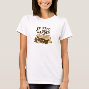 Sporrad Brun Äventyrs Kartlägga Grafik Vandra T Shirt