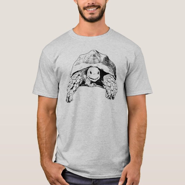 Sporrad sköldpadda för Sulcata sköldpadda afrikan T Shirt (Framsida)