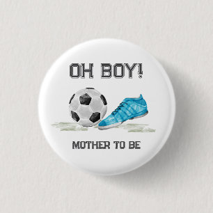 Sport All Star Fotboll Blivande Mamma Baby Shower Knapp