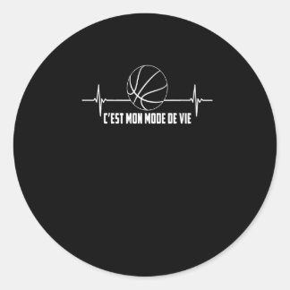 Sport Älskare | Hjärtslag och basketboll Runt Klistermärke