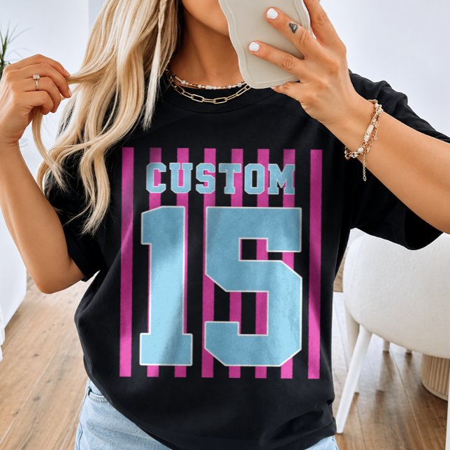 Sport Baseball Fotboll Lagnamn Nummer T Shirt (Skapare uppladdad)