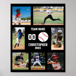 Sport Baseboll Barn Fotokollage Poster