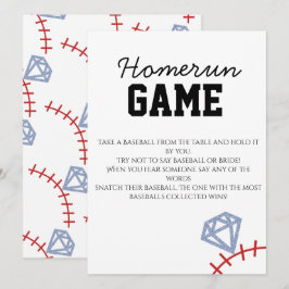 Sport Baseboll Homerun Glitter Bröllopsduschspel Inbjudningar
