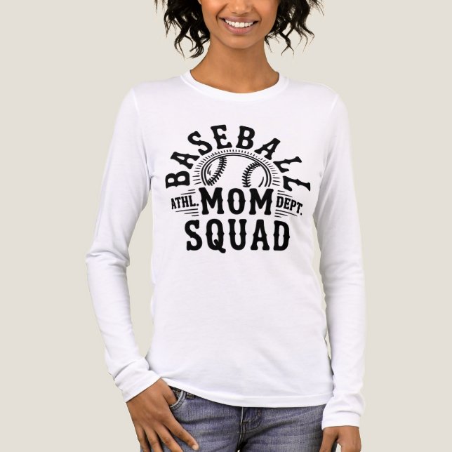 Sport Baseboll Mamma Trupp T Shirt (Framsida)