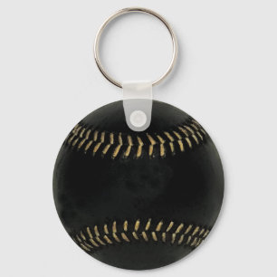 sport, baseboll svart nyckelring