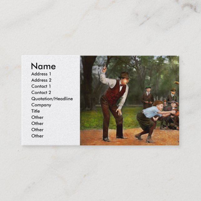 Sport - Baskien - Strejka 1921 Visitkort (Framsida)