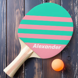 Sport Beach Breeze Nostalgiska Ränder med Namn Pingisracket