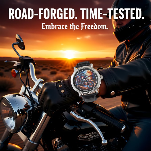 Sport Bike, American Moonlit Ride. Armbandsur (Skapare uppladdad)