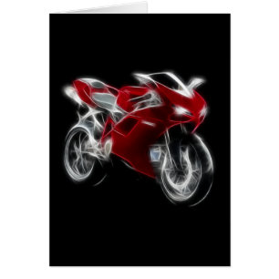 Sport Bike Tävla Motorcle Hälsningskort