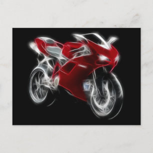Sport Bike Tävla Motorcle Vykort