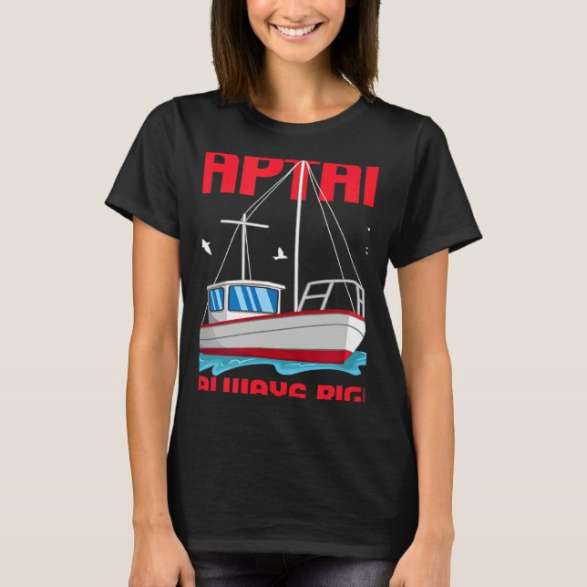 Sport Boat Racing Boat Owner Captain Motor Boat T Shirt (Framsida)