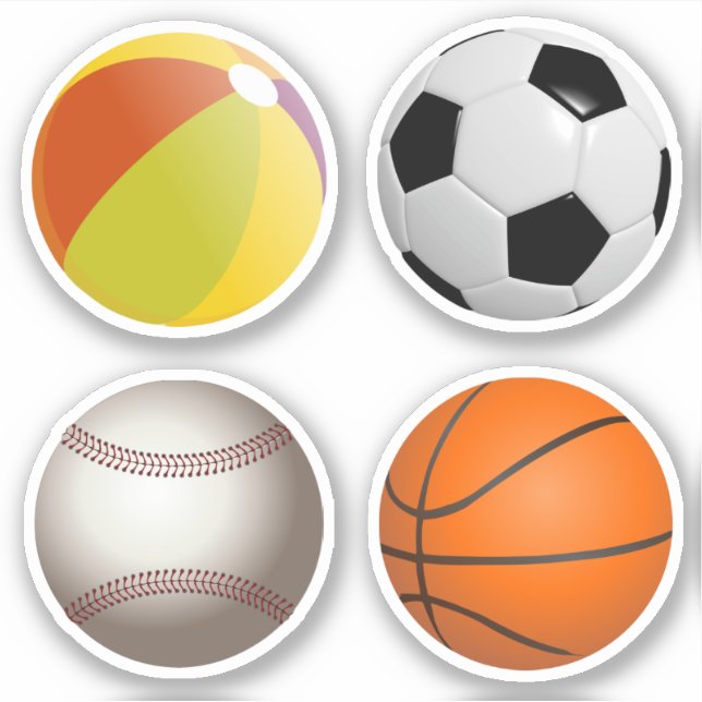 Sport Bollar Klistermärken (Framsida)